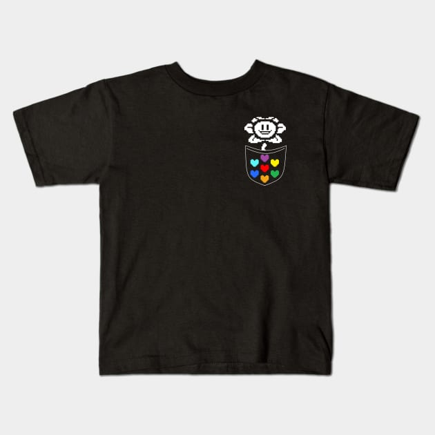 Pocket Flowey Kids T-Shirt by mimilo